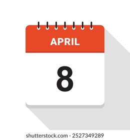 April 8 Calendar Date icon