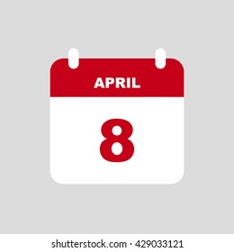 APRIL 8 calendar Icon.