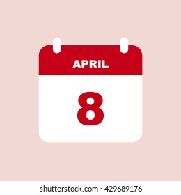 APRIL 8 calendar Icon.