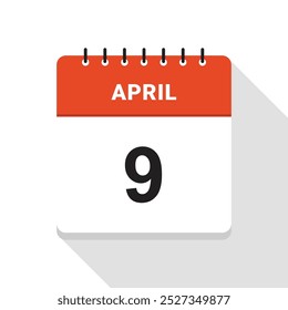 April 9 Calendar Date icon