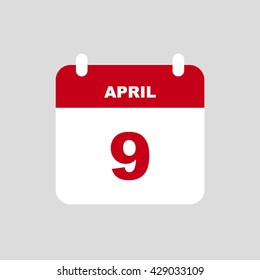 APRIL 9 calendar Icon.