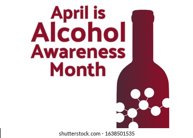 April is Alcohol Awareness Month concept. Template for background, banner, card, poster with text inscription. Vector EPS10 illustration