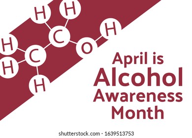 April is Alcohol Awareness Month concept. Template for background, banner, card, poster with text inscription. Vector EPS10 illustration