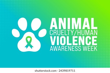 Abril es la plantilla de fondo de la Semana de Concienciación sobre la Violencia Humana o Crueldad Animal. Concepto de vacaciones. se utiliza para el fondo, banner, cartel, tarjeta y plantilla de diseño de póster con inscripción de texto