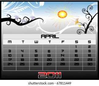 April Calendar 2011