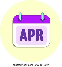 april calendar icon candy colors