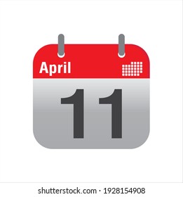 April Calendar Icon design vector