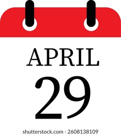 April calendar icon set.Calendar event reminder date.calendar date icon on white background.