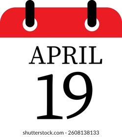 April calendar icon set.Calendar event reminder date.calendar date icon on white background.