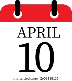 April calendar icon set.Calendar event reminder date.calendar date icon on white background.