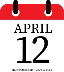 April calendar icon set.Calendar event reminder date.calendar date icon on white background.