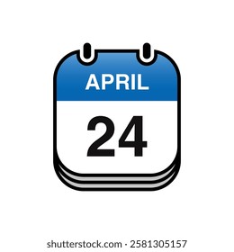 April Calendar Icon Vector Template