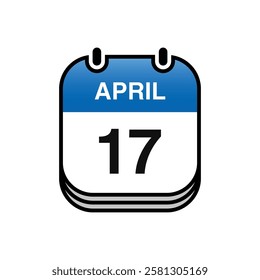 April Calendar Icon Vector Template
