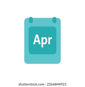 April calendar page icon. vector illustration month symbol for April.