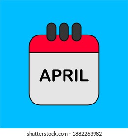 diseño vectorial de calendario de abril alta resolución
