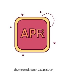 April Calender icon design vector