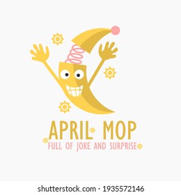 Vector de diseño de logotipo de caracteres de abril