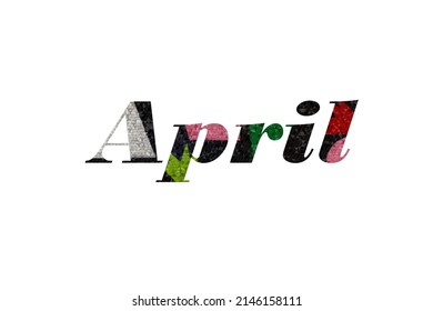 April Colorful Typography Text Banner Vector Stock Vector (Royalty Free ...