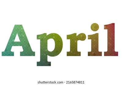 April Colorful Typography Text Banner Vector Stock Vector (Royalty Free ...