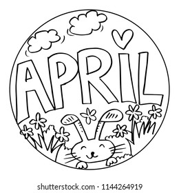April Coloring Pages for Kids
