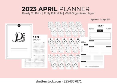 April Daily Kdp Planner 2023