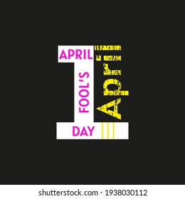 April-Narr. Geometrisches Design für Grußkartenplakate und -banner