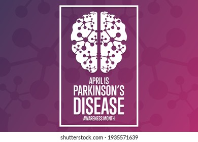 April is Parkinson’s Disease Awareness Month. Holiday concept. Template for background, banner, card, poster with text inscription. Vector EPS10 illustration