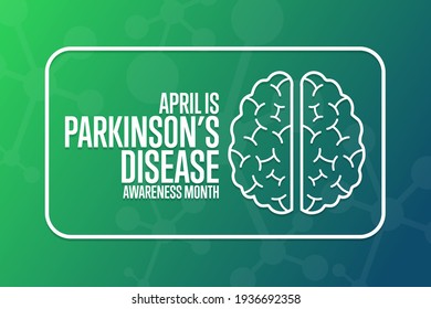 April is Parkinson’s Disease Awareness Month. Holiday concept. Template for background, banner, card, poster with text inscription. Vector EPS10 illustration