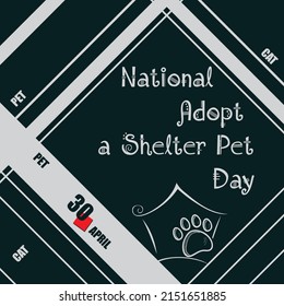 April event related to pets in need of care - National Adopt a Shelter Pet Day