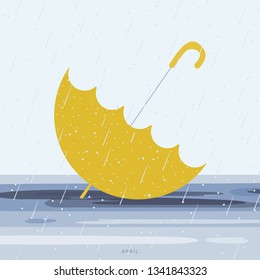 April - Flat illustration