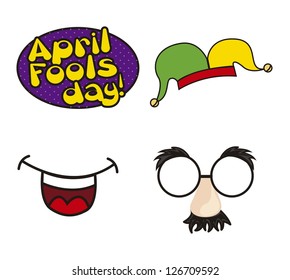 april foods day illustration with elements. vector background