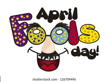 april foods day illustration with jester hat. vector background