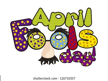 april foods day illustration with words. vector background