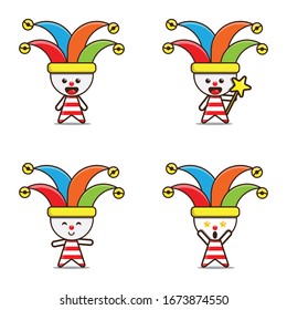 april fool day character vector illustration
