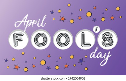 April fool day funny banner - Vector illustration