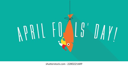 April Fool day on green background
