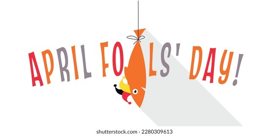 April Fool day on white background