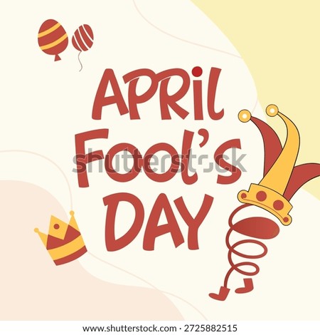 April fool day typography design