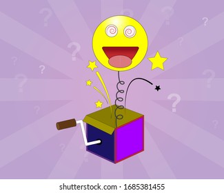 April Fool's Background with surprise box.