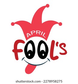 April fools day background or banner design template with funny prank illustration vector for april fools day event 1 april celebration.