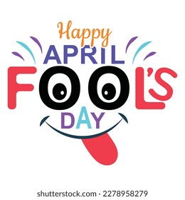 April fools day background or banner design template with funny prank illustration vector for april fools day event 1 april celebration.