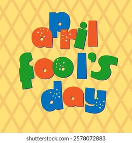 April fools day background or banner design template