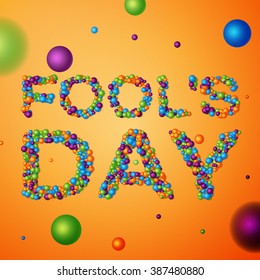 April Fools Day background, calendar date April 1. Vector illustration, EPS 10