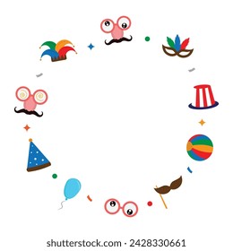 April Fools Day background with negative space