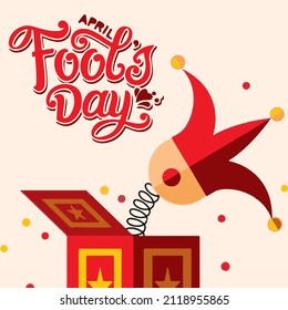 April fools day background vector illustration