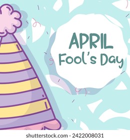 April Fool's Day background vector.  April Fools Day card.