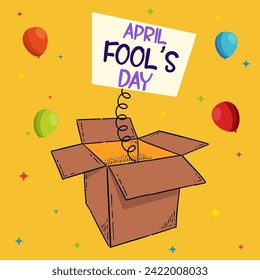 April Fool's Day background vector.  April Fools Day card.