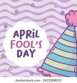 April Fool's Day background vector.  April Fools Day card.