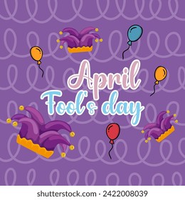 April Fool's Day background vector.  April Fools Day card.