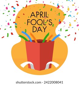 April Fool's Day background vector.  April Fools Day card.